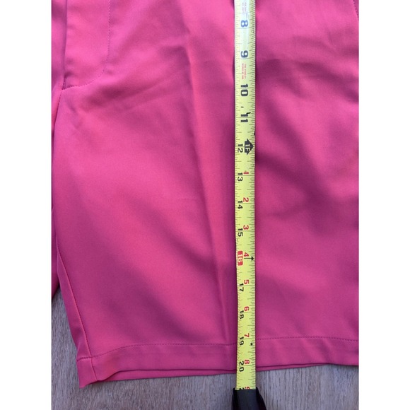 Peter Millar Mens Performance Golf Shorts Pink Coral Flat Front Size 36 - Picture 5 of 9